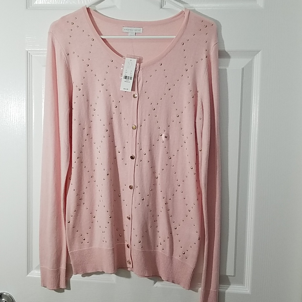 New York & Company Pink Cardigan